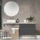 Arezzo design Monterey 80 alsószekrény szifonkivágás nélkül, 2 fiókkal, fényes antracit AR-167094