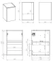 Arezzo design Monterey oldalszekrény 40x63,5 cm, 1 ajtóval, canela tölgy AR-167247