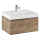 Arezzo design Monterey 60 alsószekrény szifonkivágással, 1 fiókkal, canela tölgy AR-167250
