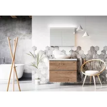   Arezzo design Monterey 100 alsószekrény 2 fiókkal és szifonkivágással, canela tölgy AR-167255