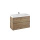 Arezzo design Monterey 100 alsószekrény 2 fiókkal és szifonkivágással, canela tölgy AR-167255