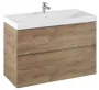 Arezzo design Monterey 100 alsószekrény 2 fiókkal és szifonkivágással, canela tölgy AR-167255