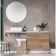   Arezzo design Monterey 80 alsószekrény szifonkivágás nélkül, 2 fiókkal, canela tölgy AR-167260