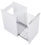 Arezzo design Monterey oldalszekrény szennyeskosárral 40 cm, magasfényű fehér AR-167309