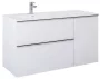 Arezzo design Monterey oldalszekrény szennyeskosárral 40 cm, magasfényű fehér AR-167309