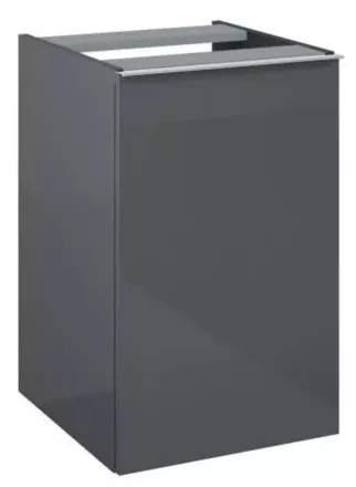 Arezzo design Monterey oldalszekrény szennyeskosárral 40 cm, magasfényű antracit AR-167310
