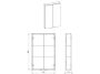 Arezzo design 2 ajtós felső szekrény 80x50 cm, magasfényű fehér AR-167407