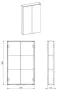 Arezzo design 2 ajtós felső szekrény 80x50 cm, magasfényű fehér AR-167407