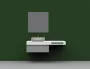 Arezzo design Calcatta matt fehér konzolos márvány mosdópult 46x120 cm AR-167487