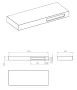 Arezzo design Calcatta matt fehér konzolos márvány mosdópult 46x120 cm AR-167487