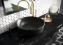 Arezzo design MARQUINA matt fekete márvány konzolos mosdópult 120x46 cm AR-167489
