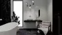 Arezzo design MARQUINA matt fekete márvány konzolos mosdópult 120x46 cm AR-167489