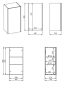 Arezzo design Monterey felsőszekrény 40x80 cm, 1 ajtóval, canela tölgy AR-167561