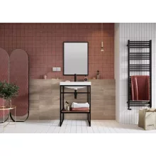 Arezzo design keretes tükör 80x60 cm, fekete AR-167581