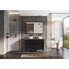   Arezzo design fordítható tükör keretben 100x80 cm, fekete AR-167583