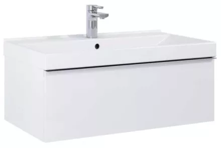Arezzo design Monterey 80 alsószekrény szifonkivágással, 1 fiókkal, matt fehér AR-167594