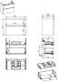 Arezzo design Monterey 80 alsószekrény szifonkivágással, 2 fiókkal, matt szürke AR-167597