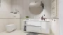 Arezzo design Monterey 100 alsószekrény 2 fiókkal és szifonkivágással, matt fehér AR-167598