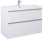 Arezzo design Monterey 100 alsószekrény 2 fiókkal és szifonkivágással, matt fehér AR-167598