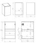 Arezzo design Monterey oldalszekrény 40x63,5 cm, 1 ajtóval, matt fehér AR-167610