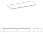 Arezzo design Nevada fehér mosdópult, 140(70+70)x49,4 cm AR-167691