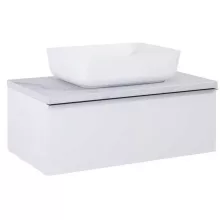   Arezzo design Calacatta matt fehér márvány mosdópult 49,4x70 cm AR-167804