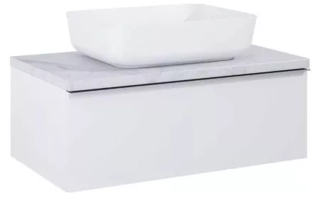 Arezzo design Calacatta matt fehér márvány mosdópult 49,4x70 cm AR-167804