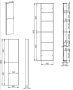 Arezzo design univerzális állószekrény 40x180 cm, magasfényű fehér AR-167959