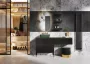 Arezzo design Monterey alsószekrény 1 fiókkal 60x45 cm, szifonkivágás nélkül, matt fekete AR-168108