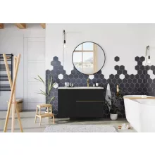   Arezzo design Sharon kerek LED tükör 80 cm, fekete AR-168122