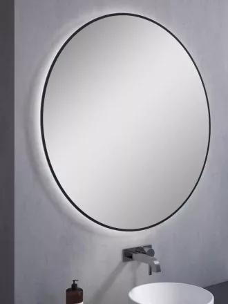 Arezzo design Sharon kerek LED tükör 100 cm, fekete AR-168123