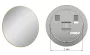 Arezzo design Sharon kerek LED tükör 60 cm, arany AR-168127