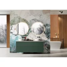   Arezzo design Sharon kerek LED tükör 80 cm, arany AR-168128