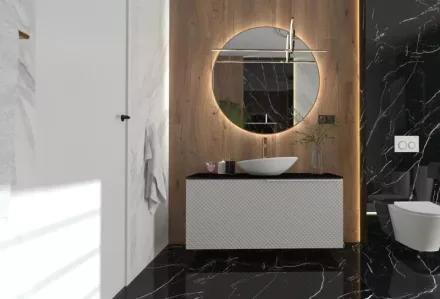 Arezzo design Sharon kerek LED tükör 100 cm, arany AR-168129