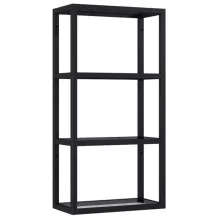   Arezzo design Monterey függőpolc üveggel 40x80 cm, matt fekete AR-168186