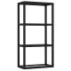 Arezzo design Monterey függőpolc üveggel 40x80 cm, matt fekete AR-168186