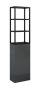 Arezzo design Monterey függőpolc üveggel 40x80 cm, matt fekete AR-168186