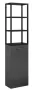 Arezzo design Monterey függőpolc üveggel 40x80 cm, matt fekete AR-168186