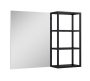 Arezzo design Monterey függőpolc üveggel 40x80 cm, matt fekete AR-168186