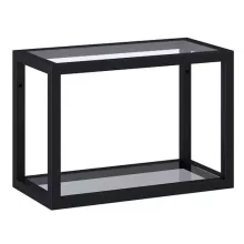   Arezzo design Monterey függőpolc üveggel 40 cm, fekete AR-168188