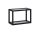 Arezzo design Monterey függőpolc üveggel 40 cm, fekete AR-168188