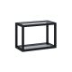 Arezzo design Monterey függőpolc üveggel 40 cm, fekete AR-168188