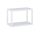 Arezzo design Monterey függőpolc üveggel 40 cm, fehér AR-168189