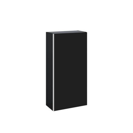 Arezzo design Monterey felsőszekrény 40x21,6x80 cm, 1 ajtóval, matt fekete AR-168190
