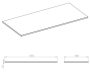 Arezzo design márványpult 100x46 cm, matt fehér AR-168193