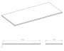 Arezzo design márványpult 141x46 cm, matt fehér AR-168195