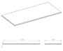 Arezzo design márványpult 141x46x cm, matt zöld AR-168225
