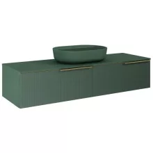 Arezzo design márványpult 160x46 cm, matt zöld kivitelben