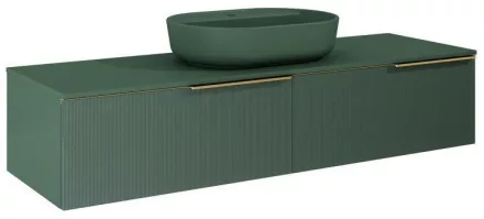 Arezzo design márványpult 160x46 cm, matt zöld kivitelben