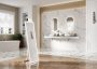 Arezzo design márvány 120x46 cm konzolos mosdópult, matt fehér AR-168235